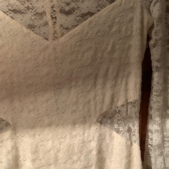 NWT FREE PEOPLE Lovely in Lace Bodycon Dress Cream - M - Picture 6 of 10